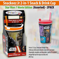 Snackeez Jr. 2-in-1 Snack & Drink Cup (Assorted Designs) 2 Pack