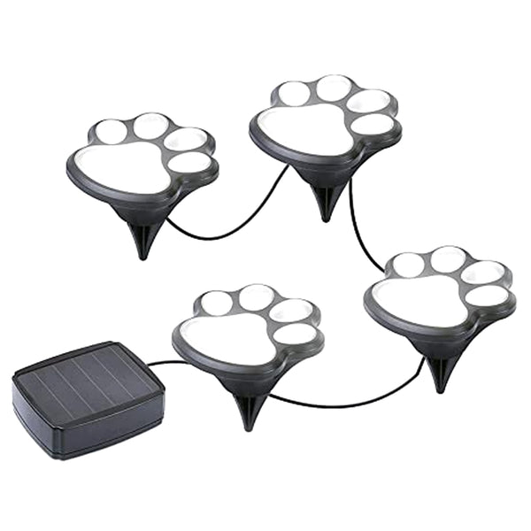 Solar LED Pet Paws Animal Prints Outdoor Garden Lights Pathway