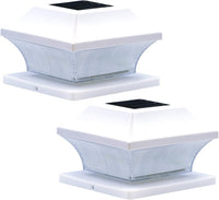 Solar Post Cap Lights Outdoor - Set of Two