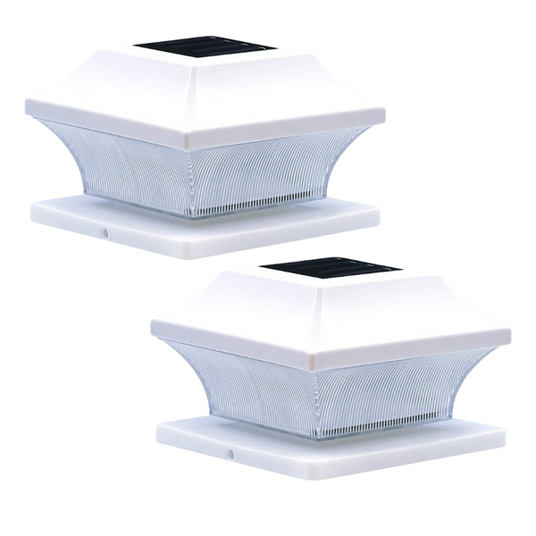 Solar Post Cap Lights Outdoor - Set of Two