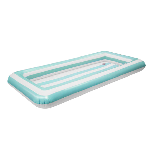 Inflatable Buffet Cooler - Teal Stripes - 50" x 24"