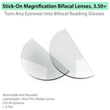 Stick-On Readers for Bifocal Lenses, 3.50+