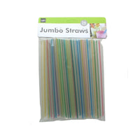 Vibrant 8-Inch Jumbo Straws - Pack of 36