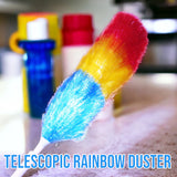 Telescopic Rainbow Feather Duster – Soft, Extendable 32–44"