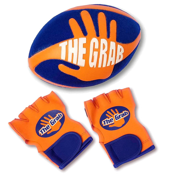 The Grab by Swerve Ball -Super Grip Football Includes 2 Gloves