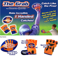 The Grab by Swerve Ball -Super Grip Football Includes 2 Gloves