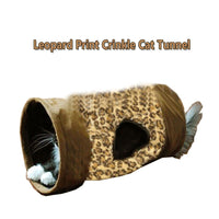 Leopard Print Crinkle Cat Tunnel