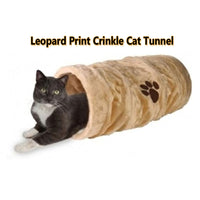Leopard Print Crinkle Cat Tunnel