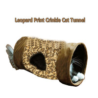 Leopard Print Crinkle Cat Tunnel