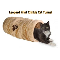 Leopard Print Crinkle Cat Tunnel