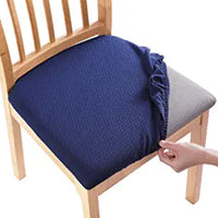Non-Slip Stretchable Seat Cover- Polyester- Blue