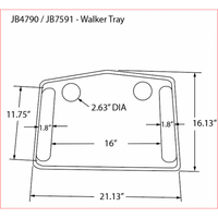 North American Health and Wellness Non-Slip Walker Tray - 20.75" x 15.75"