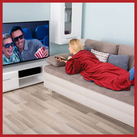 Warmie- Cozy Blanket with Sleeves -Red