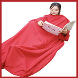 Warmie- Cozy Blanket with Sleeves -Red