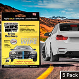 Wipe New Trim Restorer Single Use Wipe Car (5 Pack)