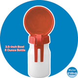 Water Rover Smaller 3.5-inch Bowl and 8 Ounce Bottle, Red