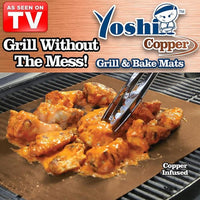 Yoshi Copper Grill and Bake Mat – Ideal for Grilling and Baking