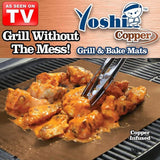 Yoshi Copper Grill and Bake Mat – Ideal for Grilling and Baking