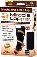 Miracle Copper Compression Socks (Ribbed Deluxe Cushion) S/M