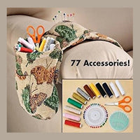 Butterfly Tapestry Armrest Organizer Set w/ Sewing Kit