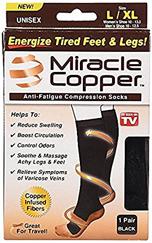 Miracle Copper Anti-Fatigue Compression Socks (Large/Extra Large)
